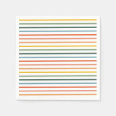 Rainbow Stripes Paper Napkins Serviette (Vorderseite)