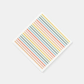 Rainbow Stripes Paper Napkins Serviette (Ecke)