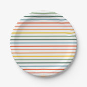 Rainbow Stripes Paper-Teller Pappteller (Vorderseite)