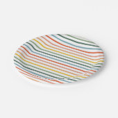 Rainbow Stripes Paper-Teller Pappteller (Schrägansicht)