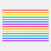 Rainbow Stripes Papierblätter Geschenkpapier Set (Vorderseite 3)