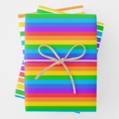 Rainbow Stripes Papierblätter Geschenkpapier Set (Beispiel)