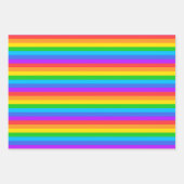 Rainbow Stripes Papierblätter Geschenkpapier Set (Vorderseite)