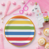 Rainbow Stripes  Pappteller (Party)