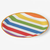 Rainbow Stripes  Pappteller (Schrägansicht)