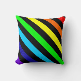 Rainbow Stripes Pillow Kissen