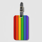 Rainbow Stripes PRIDE Gepäckanhänger (Vorderseite Vertikal)