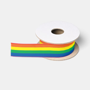Rainbow Stripes Ribbon Satinband