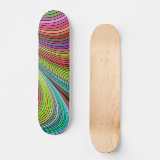 rainbow stripes skateboard (Vorderseite)