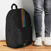 Rainbow Stripes Sporty Stylish Classic Bedruckter Rucksack