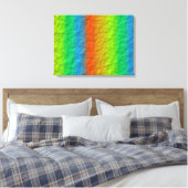 RAINBOW STRIPES TEXTURE LEINWANDDRUCK (Insitu (Schlafzimmer))