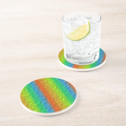 RAINBOW STRIPES TEXTURE SANDSTEIN UNTERSETZER (Seite)