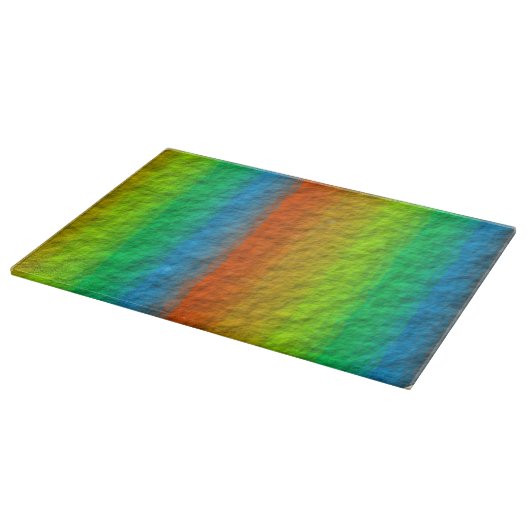RAINBOW STRIPES TEXTURE SCHNEIDEBRETT (Ecke)