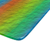 RAINBOW STRIPES TEXTURE SCHNEIDEBRETT (Ecke)