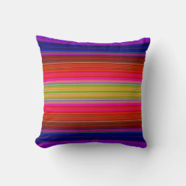 Rainbow Stripes Throw Kissen
