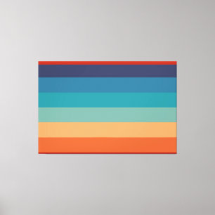 Rainbow Stripes Vintage Farben Alte Farben Leinwanddruck