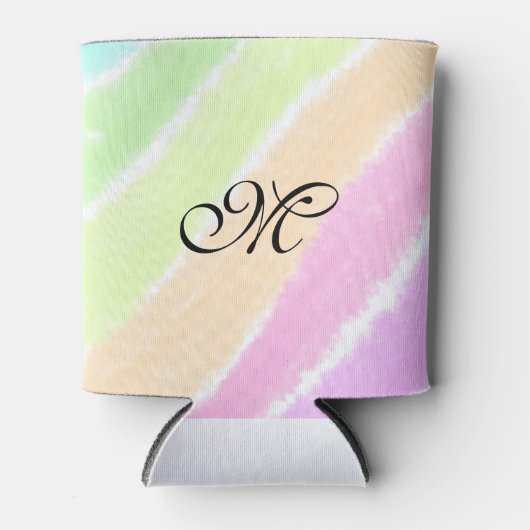 Rainbow Stripeswatercolor-Linien hinzufügen Dosenkühler (Vorderseite)