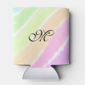 Rainbow Stripeswatercolor-Linien hinzufügen Dosenkühler (Rückseite)