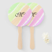 Rainbow Stripeswatercolor-Linien hinzufügen Fächer (Vorne und Hinten)