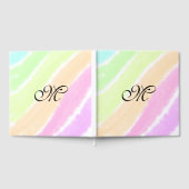 Rainbow Stripeswatercolor-Linien hinzufügen Gästebuch (Voll)