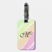 Rainbow Stripeswatercolor-Linien hinzufügen Gepäckanhänger (Rückseite vertikal)