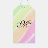 Rainbow Stripeswatercolor-Linien hinzufügen Geschenkanhänger (Rückseite)