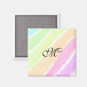 Rainbow Stripeswatercolor-Linien hinzufügen Magnet (Vorderseite/Rückseite)