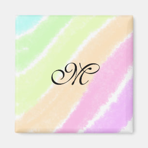 Rainbow Stripeswatercolor-Linien hinzufügen Magnet