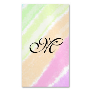 Rainbow Stripeswatercolor-Linien hinzufügen Magnetische Visitenkarte