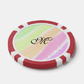 Rainbow Stripeswatercolor-Linien hinzufügen Pokerchips (Einzeln)