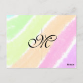 Rainbow Stripeswatercolor-Linien hinzufügen Postkarte (Rückseite)