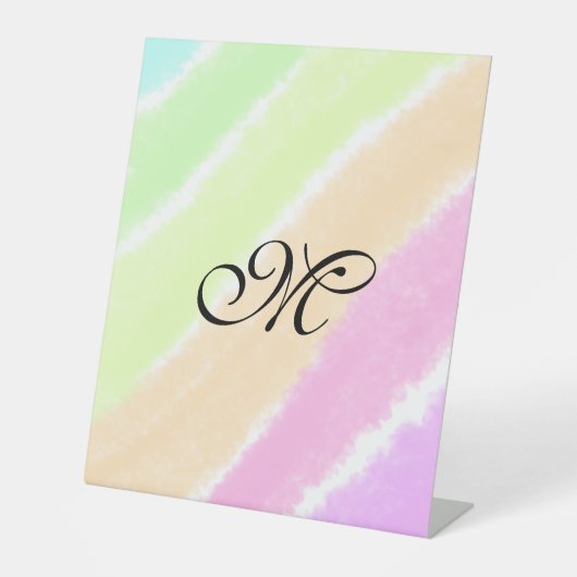 Rainbow Stripeswatercolor-Linien hinzufügen Sockelschild (Vorderseite)