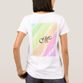 Rainbow Stripeswatercolor-Linien hinzufügen T-Shirt (Rückseite)