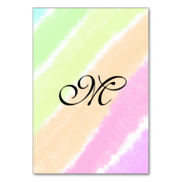 Rainbow Stripeswatercolor-Linien hinzufügen Tischnummer