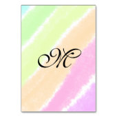 Rainbow Stripeswatercolor-Linien hinzufügen Tischnummer (Rückseite)