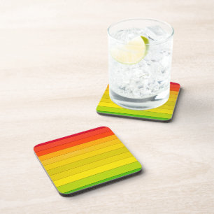Rainbow Striping Multicolog Getränkeuntersetzer