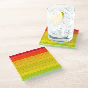 Rainbow Striping Multicolog Glasuntersetzer