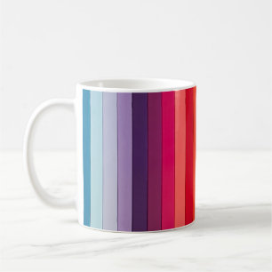 Rainbow Striping Multicolog Kaffeetasse