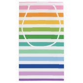 Rainbow Stripmuster Kleine Geschenktüte (Rückseite)