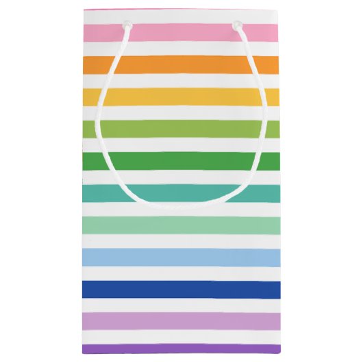 Rainbow Stripmuster Kleine Geschenktüte (Rückseite)