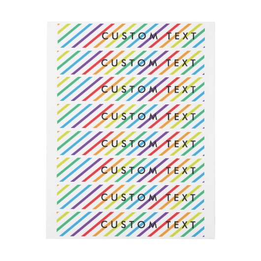 Rainbow Strips Fun Wrap rund um Einladungs-Labels Rundum-Adressaufkleber (Bogen)