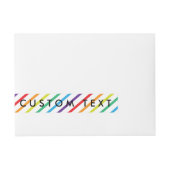 Rainbow Strips Fun Wrap rund um Einladungs-Labels Rundum-Adressaufkleber (Vorderseite)