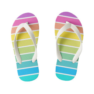 Rainbow Strips Kinderstrandflips Kinderbadesandalen