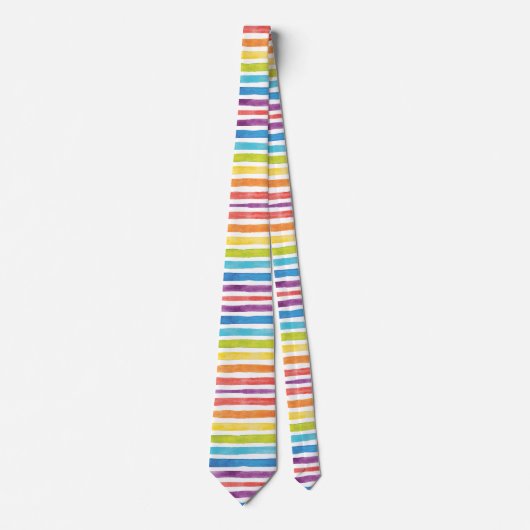 Rainbow Strips - Modernes, helles Büro Krawatte (Vorderseite)