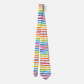 Rainbow Strips - Modernes, helles Büro Krawatte (Rückseite)