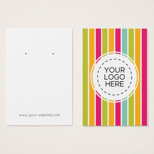 Rainbow Strips Muster Earring Display Card (Vorne & Hinten)