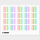 Rainbow Strips - Muster Quadratischer Aufkleber (Blatt)
