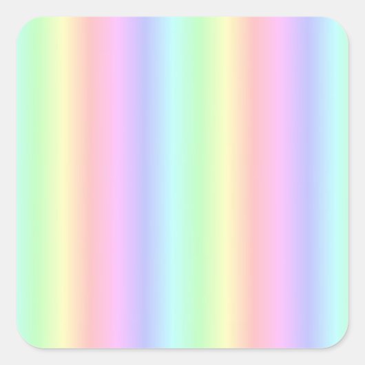 Rainbow Strips - Muster Quadratischer Aufkleber (Vorderseite)
