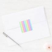 Rainbow Strips - Muster Quadratischer Aufkleber (Umschlag)