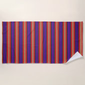 Rainbow Strips Pattern Beach Handtuch (Vorderseite)